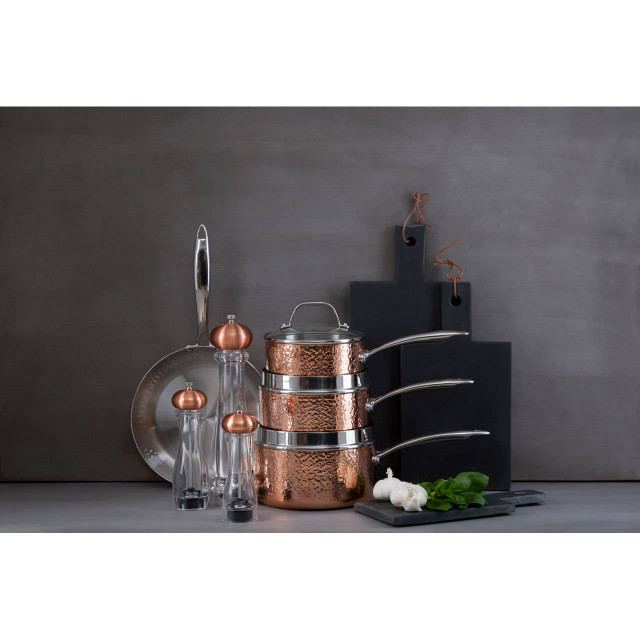 Premier Housewares Cody Salt / Pepper Medium Clear And Copper Mill