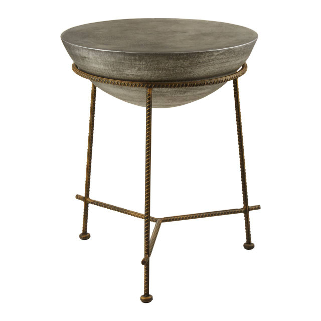 Premier Housewares Compo Concrete Bowl Shaped Side Table
