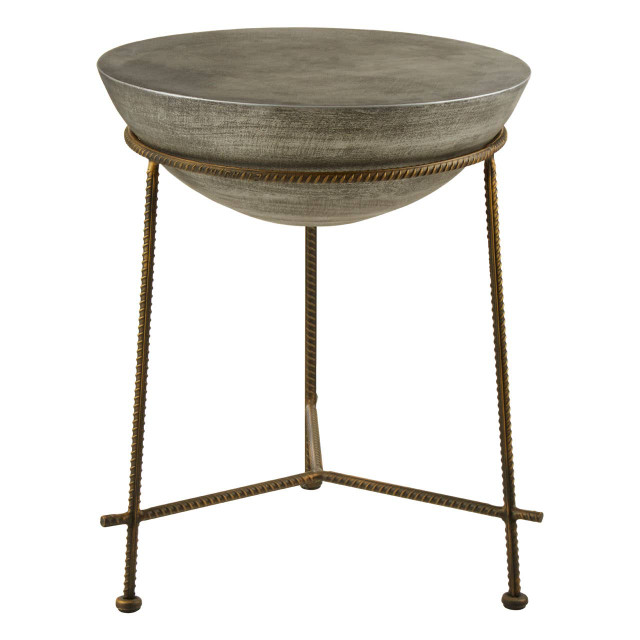premier housewares Compo Concrete Bowl Shaped Side Table