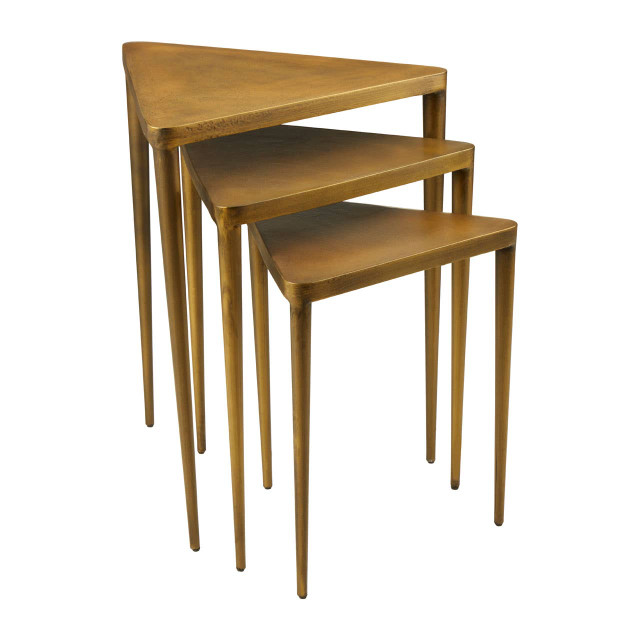 Premier Housewares Compo Set Of 3 Triangular Nesting Tables