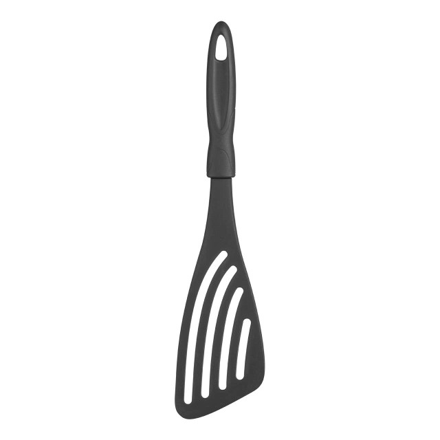 Premier Housewares Cordero Black Slotted Spatula Or Turner With Grey Handle