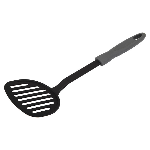 Premier Housewares Cordero Black Slotted Turner With Grey Handle