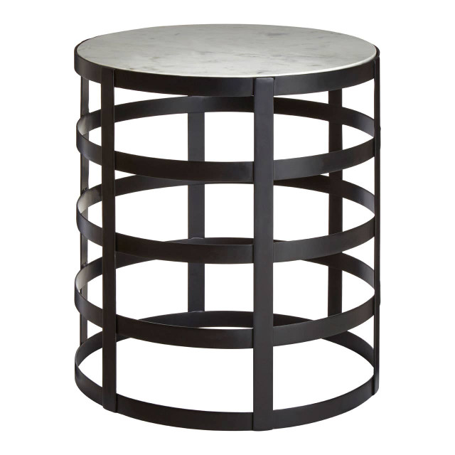 premier housewares Corina Side Table With Grid Frame