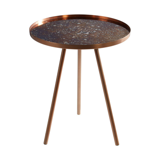 Premier Housewares Corra Matte Copper Finish Side Table