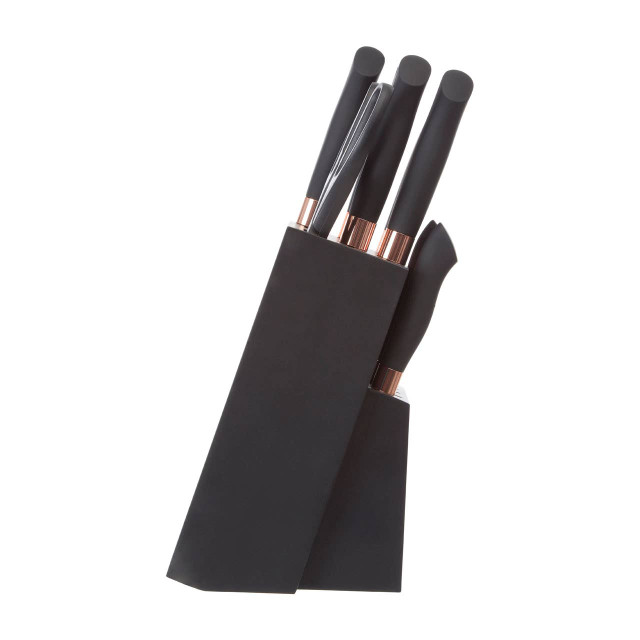 Premier Housewares Corsico 11 Piece Black Knife Set With Block