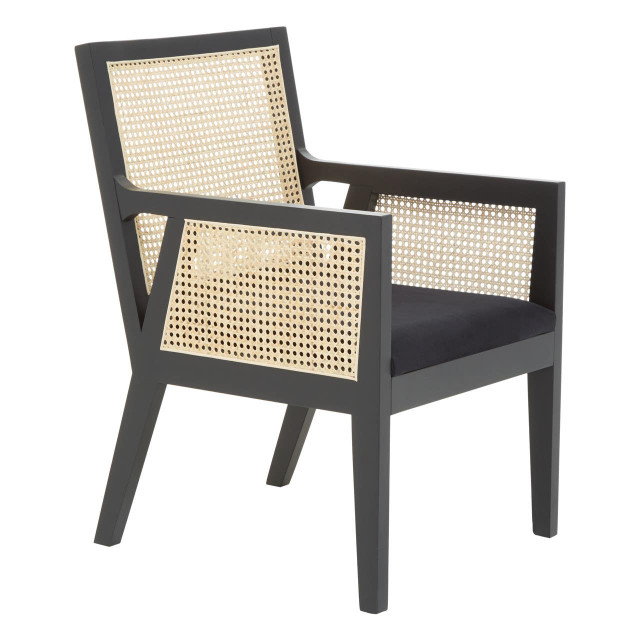 Premier Housewares Corso Rattan Chair With Black Frame