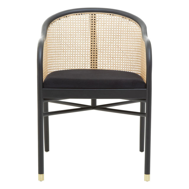 Premier Housewares Corso Rattan Chair With Black Seat