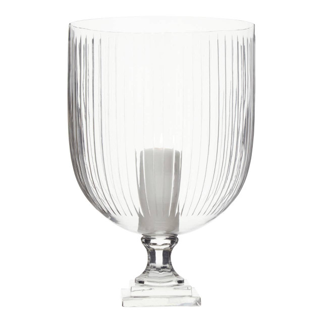 Premier Housewares Cortina Large Glass Hurricane Candle Holder