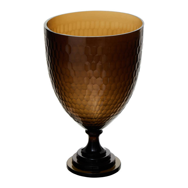 Premier Housewares Cortina Large Honeycomb Glass Candle Holder