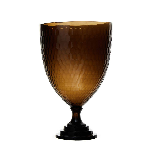 premier housewares Cortina Large Honeycomb Glass Candle Holder