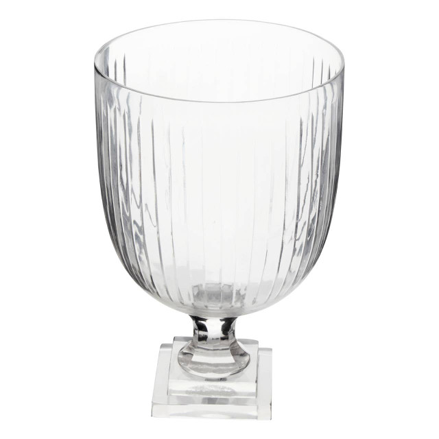 Premier Housewares Cortina Medium Glass Hurricane Candle Holder