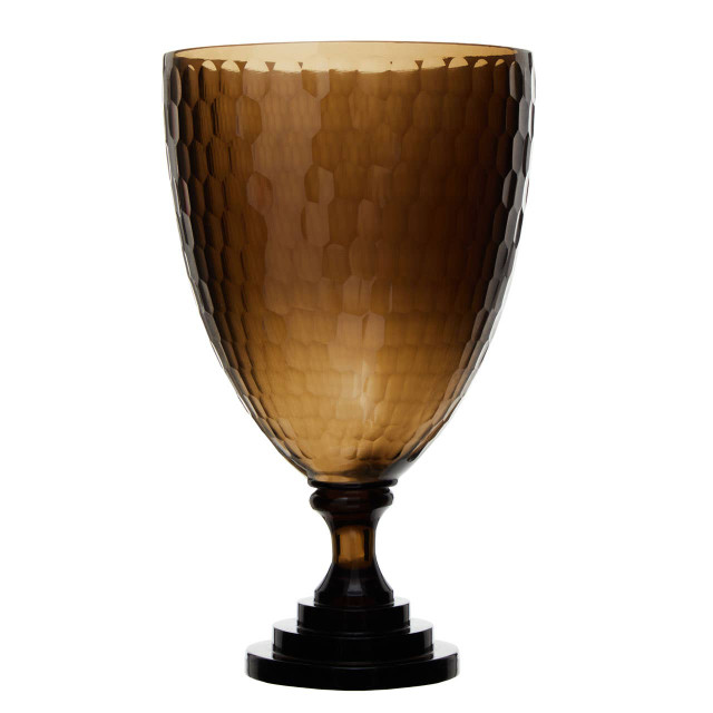 premier housewares Cortina Medium Honeycomb Glass Candle Holder
