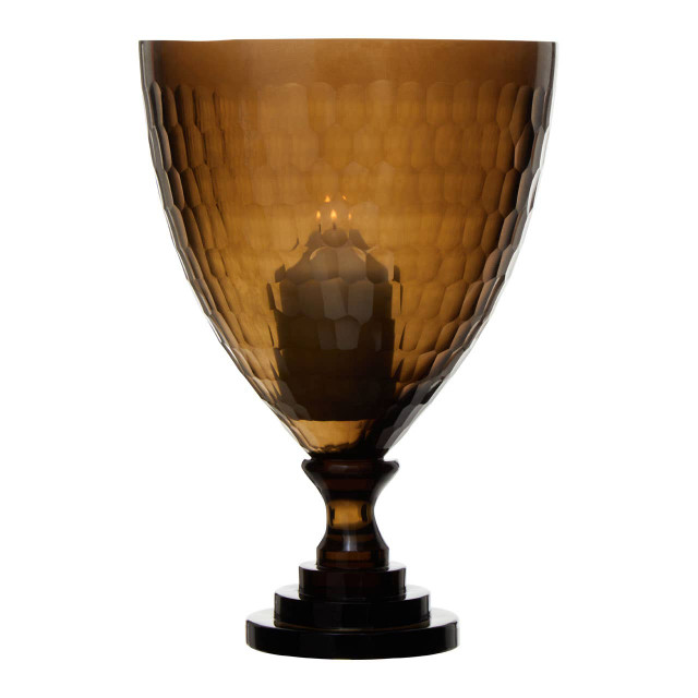 Premier Housewares Cortina Small Honeycomb Glass Candle Holder