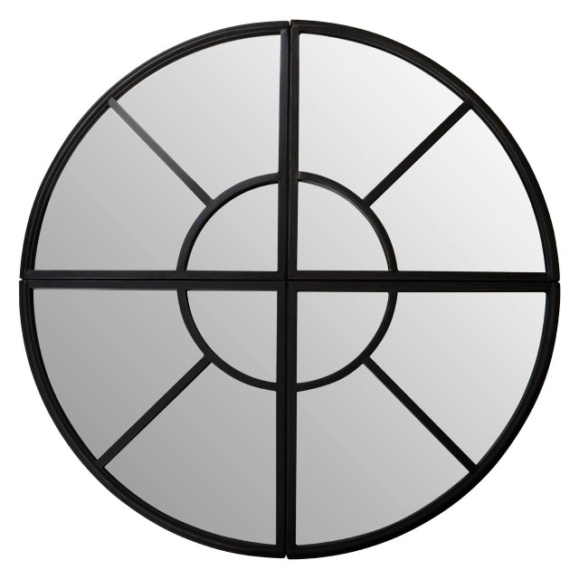 Premier Housewares Cosma Round Window Pane Wall Mirror