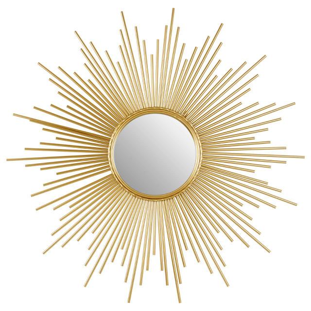 premier housewares Cristal Wall Mirror with Gold Finish Frame