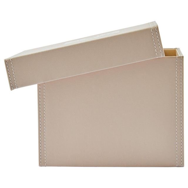 Premier Housewares Cuir Leather Effect Cream Storage Box