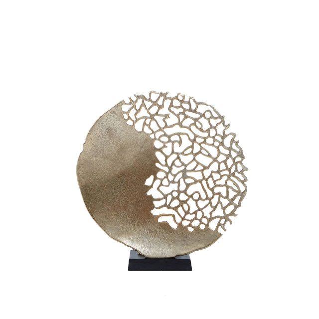 Premier Housewares Daito Black And Gold Finish Round Sculpture