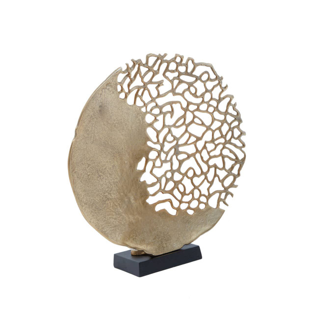premier housewares Daito Black and Gold Finish Round Sculpture