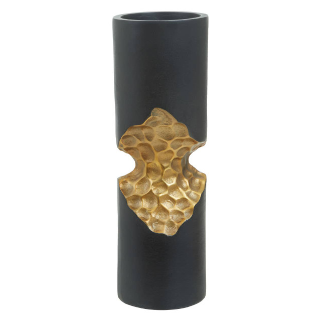 premier housewares Daito Small Black and Gold Finish Candle Holder