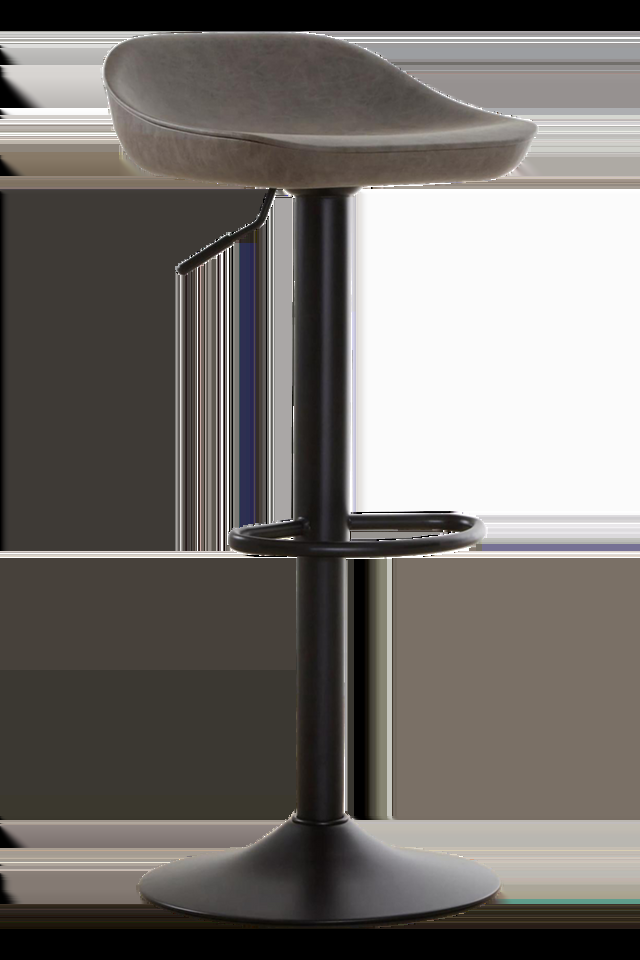 Premier Housewares Dalston Set Of Two Ash Faux Leather Bar Stools