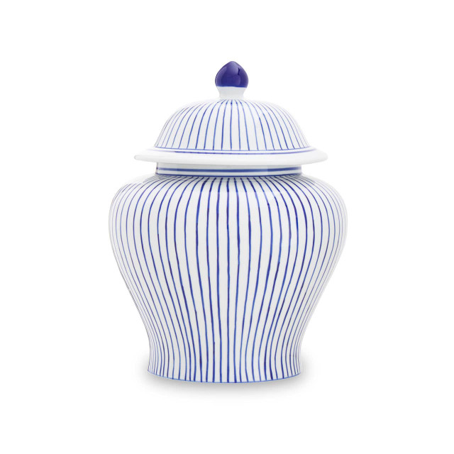 premier housewares Damson Small White And Blue Ceramic Jar