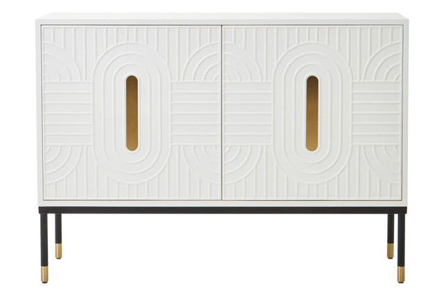 premier housewares Danta Off White 2 Door Sideboard