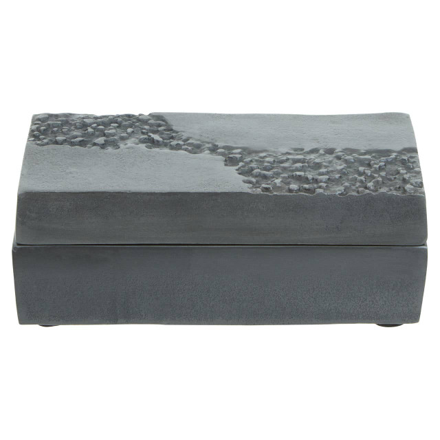 premier housewares Dante Grey Finish Textured Trinket Box