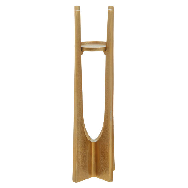 Premier Housewares Dante Large Gold Finish Candle Holder