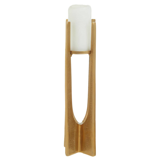 Premier Housewares Dante Large Gold Finish Candle Holder
