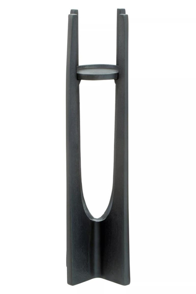 Premier Housewares Dante Large Grey Finish Candle Holder