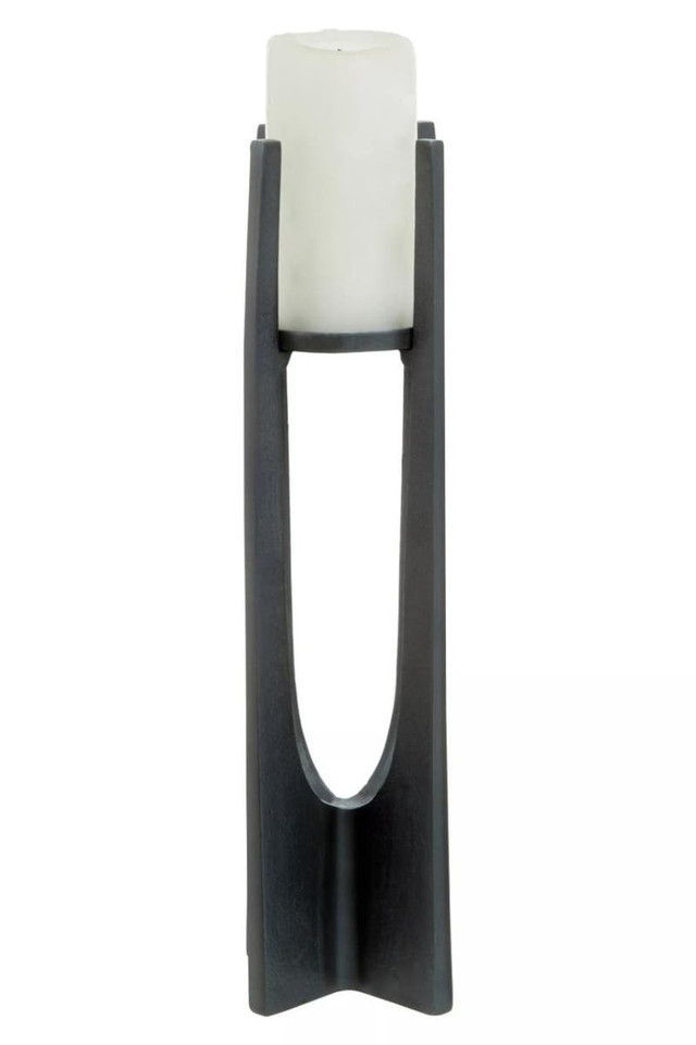 Premier Housewares Dante Large Grey Finish Candle Holder
