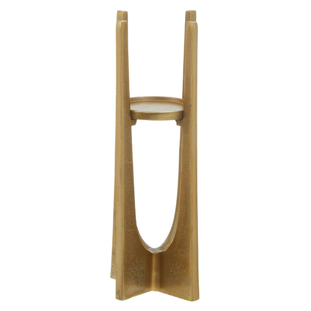 premier housewares Dante Small Gold Finish Candle Holder