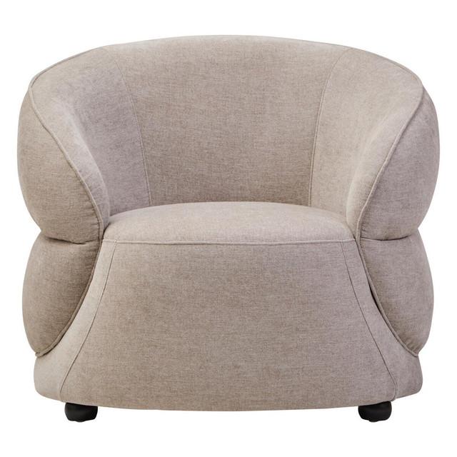 Premier Housewares Daphne Taupe Chenille Curved Chair