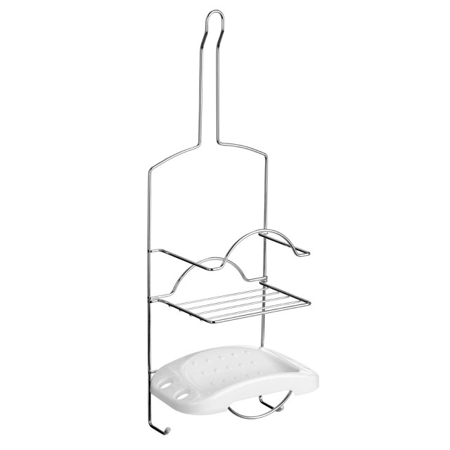 premier housewares Dara 2 Tier White Soap Dish Shower Caddy