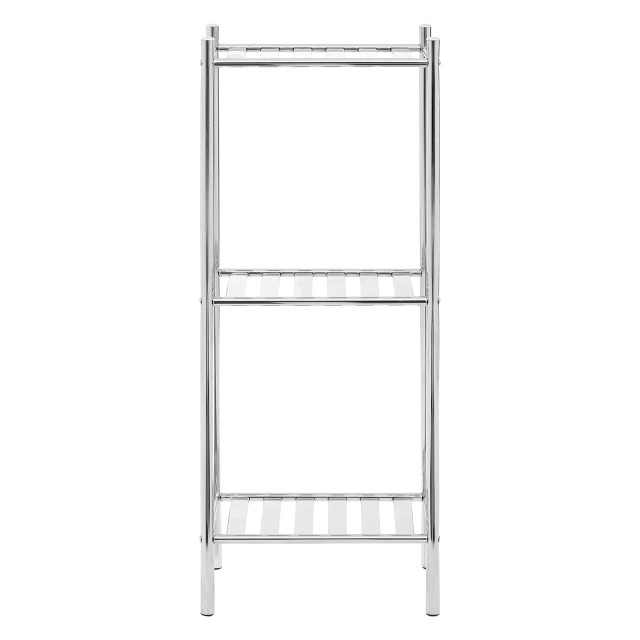 Premier Housewares Dara 3 Tier Chrome Metal Shelf Unit