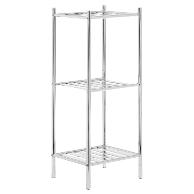premier housewares Dara 3 Tier Chrome Metal Shelf Unit