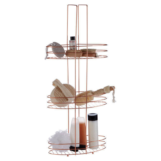 Premier Housewares Dara 3 Tier Copper Plated Storage Rack