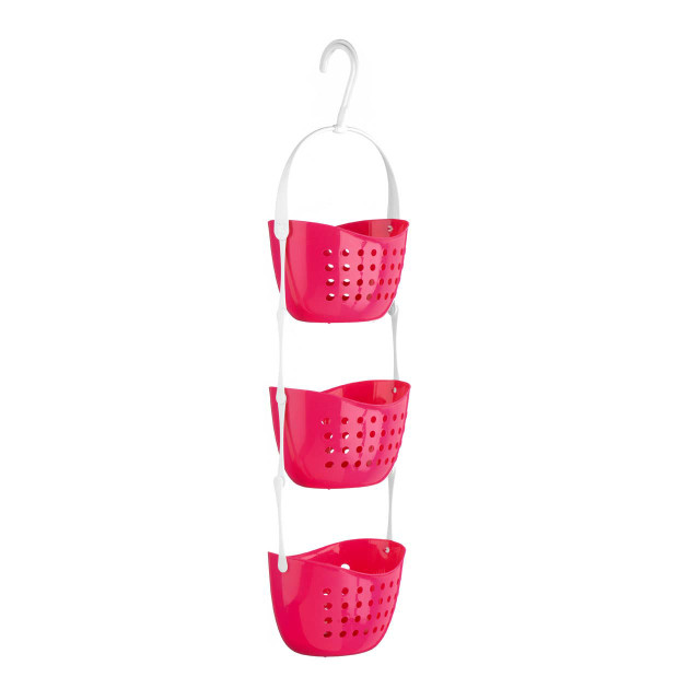 Premier Housewares Dara 3 Tier Hot Pink Shower Caddy