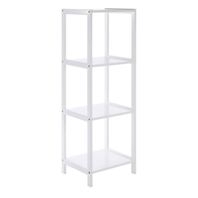 Premier Housewares Dara 4 Tier White Bathroom Shelf