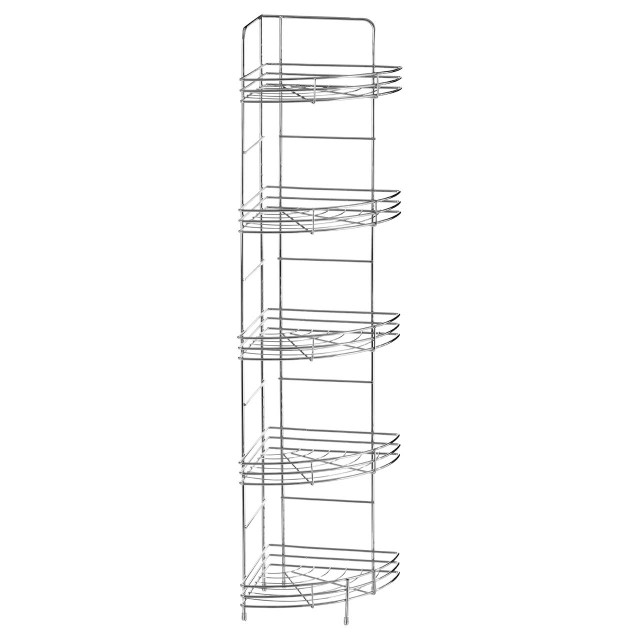 premier housewares Dara 5 Tier Chrome Corner Storage Rack