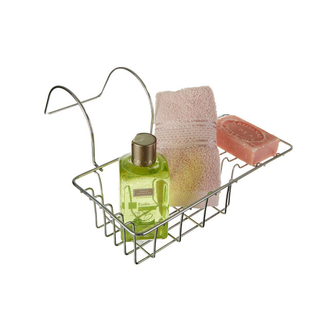 Premier Housewares Dara Chrome Wire Hanging Bath Caddy