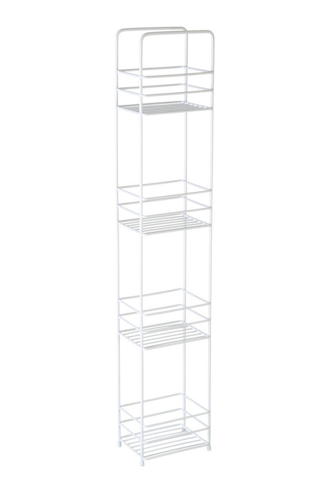 premier housewares Dara Four Tier White Rectangular Storage Caddy