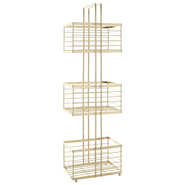 Premier Housewares Dara Gold Rectangular Storage Caddy