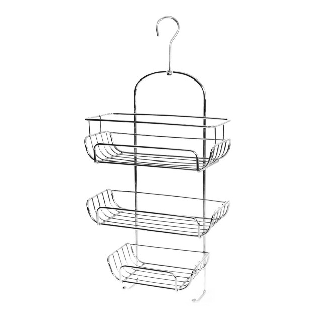 Premier Housewares Dara Three Tier Chrome Shower Caddy