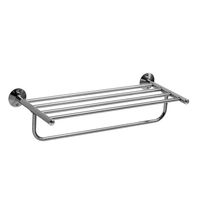Premier Housewares Dara Wall Mountable Chrome Towel Shelf