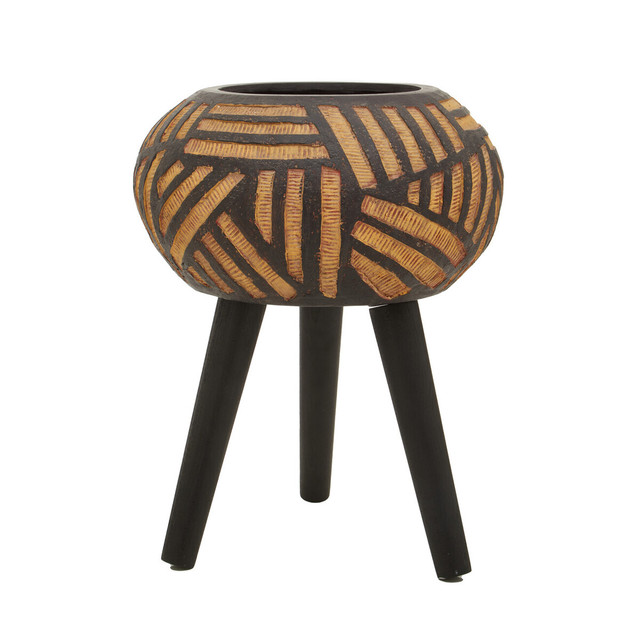 premier housewares Darnell Natural And Black Tapered Planter