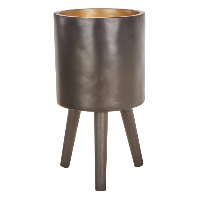 Premier Housewares Darnell Small Black Finish Planter