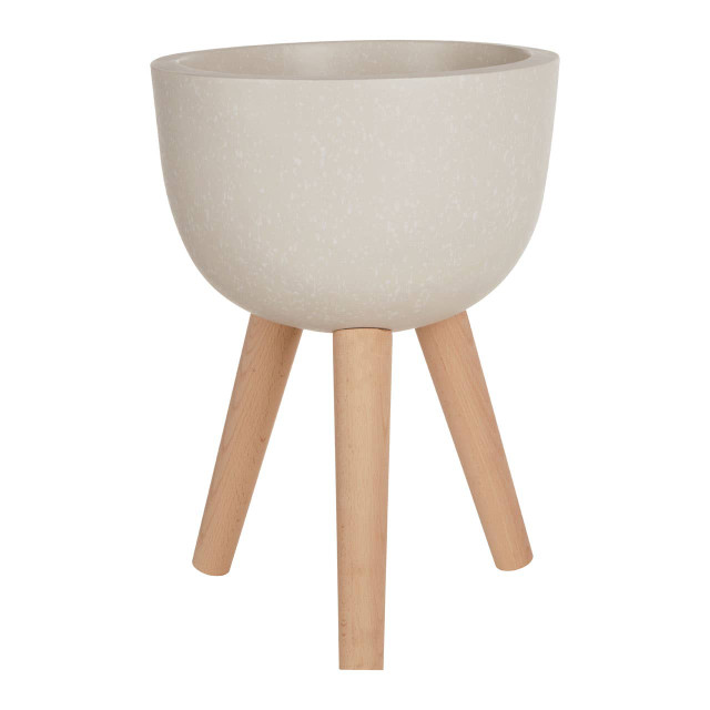 Premier Housewares Darnell Small White Finish Rounded Planter