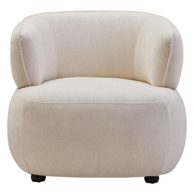 Premier Housewares Dasha Ivory Chenille Curved Chair