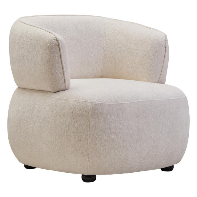 premier housewares Dasha Ivory Chenille Curved Chair